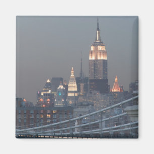 Imán EE. UU., Nueva York, vista del puente de Manhattan