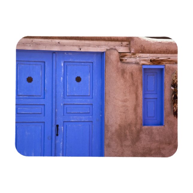 Imán EE. UU., Nuevo México, Santa Fe. Vista de puerta a (Horizontal)