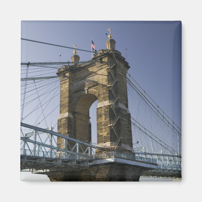 Imán EE. UU., Ohio, Cincinnati: Roebling Suspension 3 (Frente)