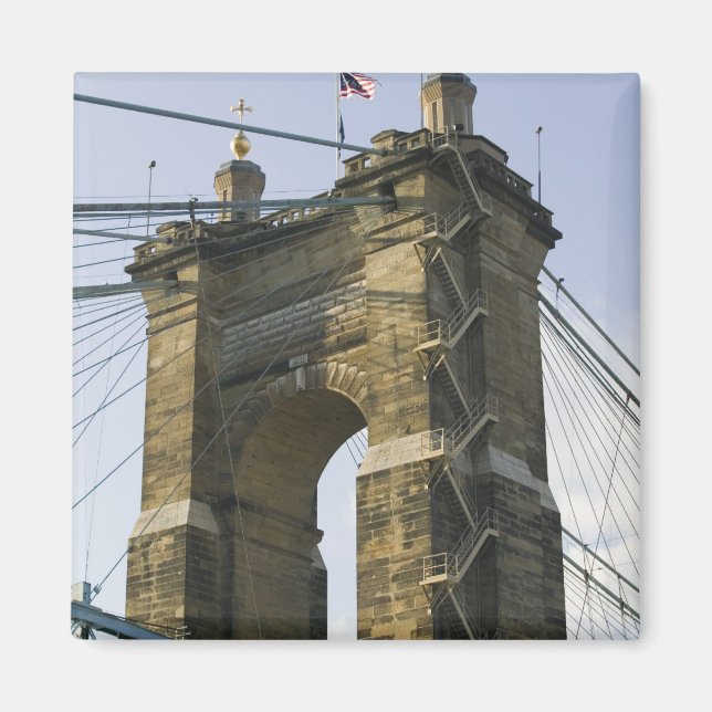 Imán EE. UU., Ohio, Cincinnati: Suspensión de Roebling (Frente)