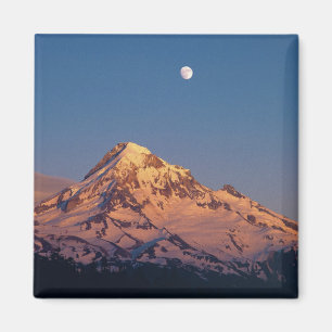 Imán EE. UU., Oregón, Monte Hood. La puesta de sol crea