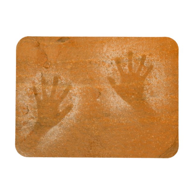 Imán EE. UU., Utah, Huellas de mano pictográficas en ar (Horizontal)
