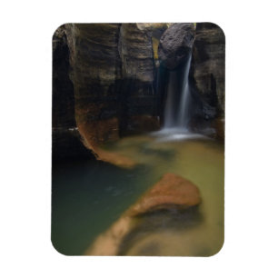 Imán EE. UU., Utah, Parque Nacional Zion. Keyhole Fall