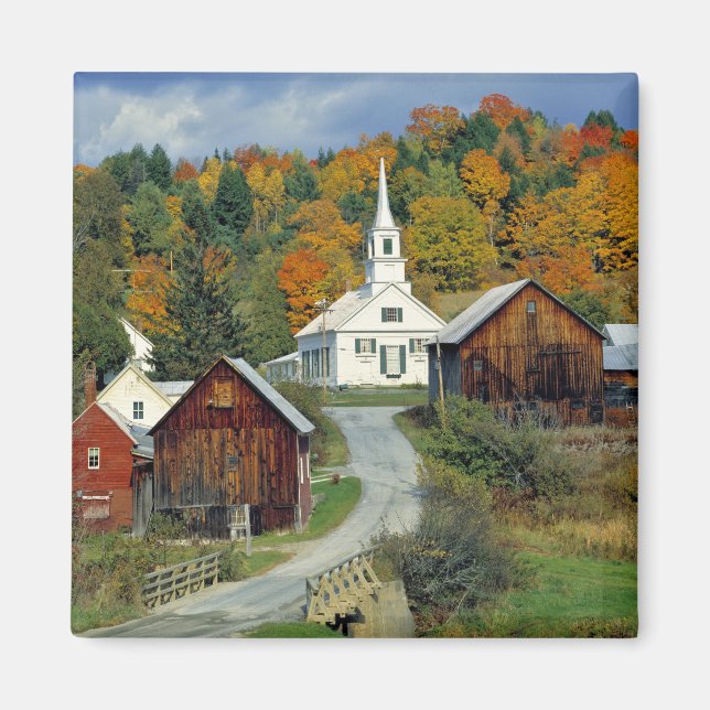 Imán EE. UU., Vermont, río Waits. El follaje de otoño a (Frente)