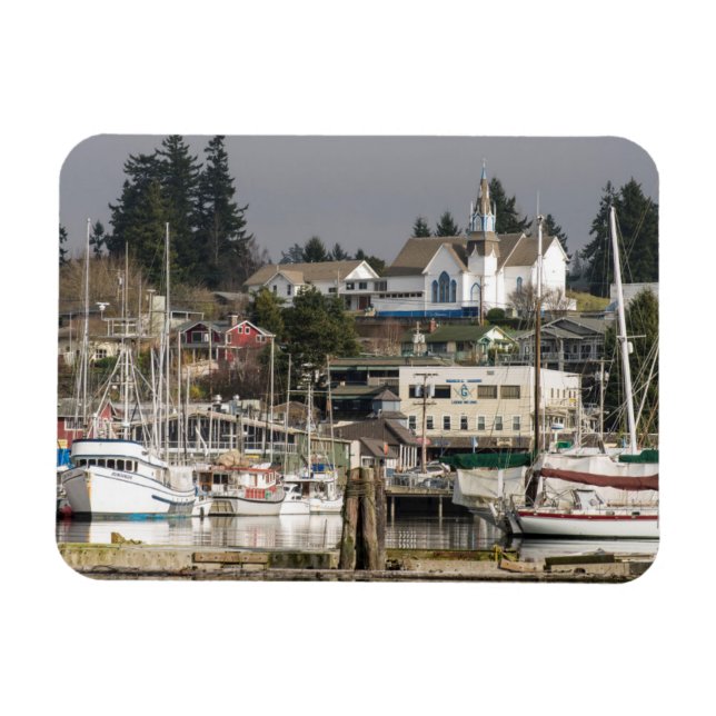 Imán EE. UU., Wa, Península de Kitsap. Pueblo pintoresc (Horizontal)