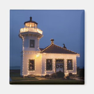 Imán EE. UU., Washington, Mukilteo. Faro de Mukilteo