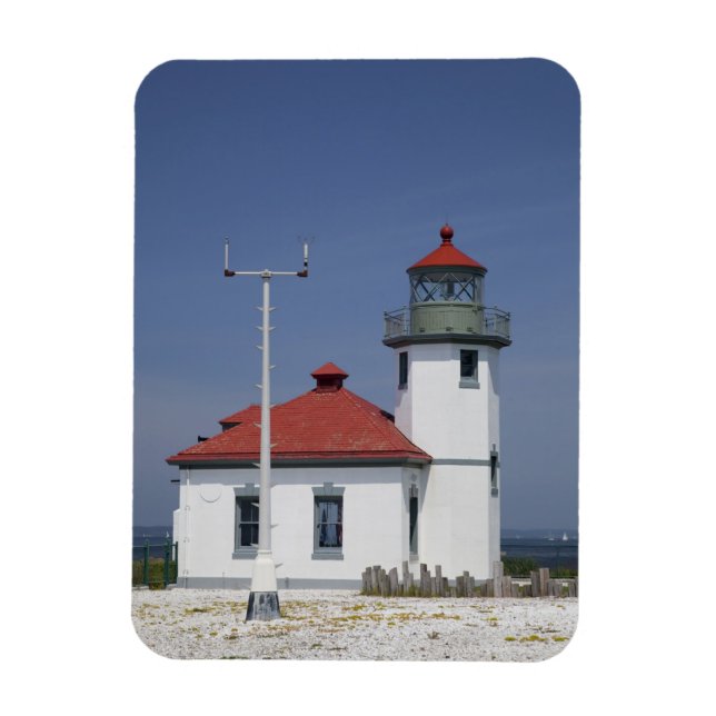 Imán EE. UU., Washington, Seattle, Alki Point Lighthous (Vertical)