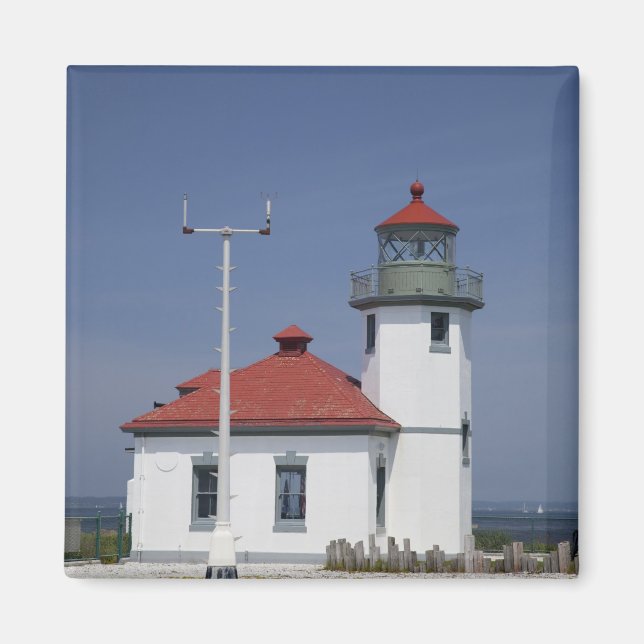 Imán EE. UU., Washington, Seattle, Alki Point Lighthous (Frente)
