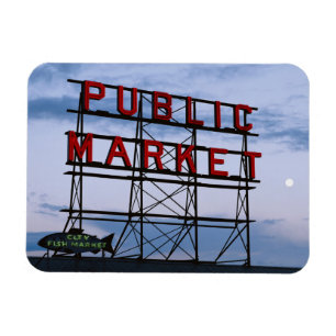 Imán EE. UU., Washington, Seattle, Pike Street Market