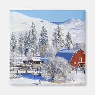 Imán EE. UU., Washington, Valle de Methow, graneros en
