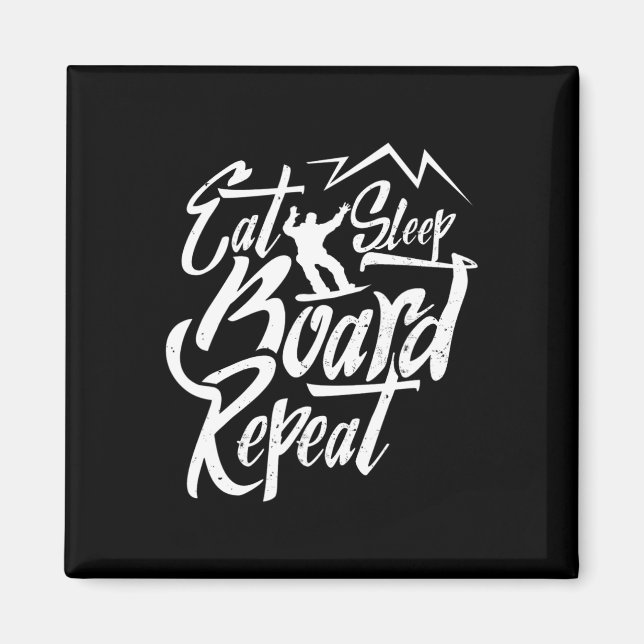 Imán Eee Sleep Board Repetir Snowboarder Snowboarding S (Frente)