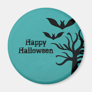 Imán Eerie Bats Halloween Magnet, Aqua