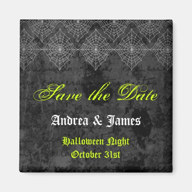 Imán Eerie Halloween Wedding Save the Date Magnet (Frente)