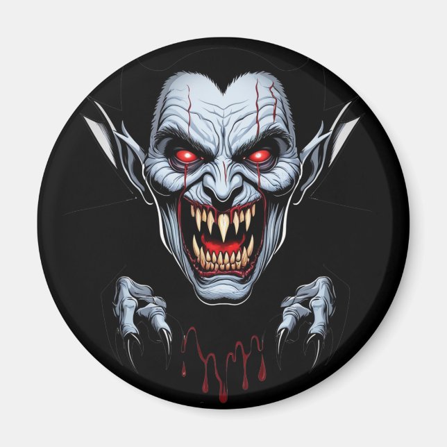 Imán Eerie Vampire Face Magnet (Frente)