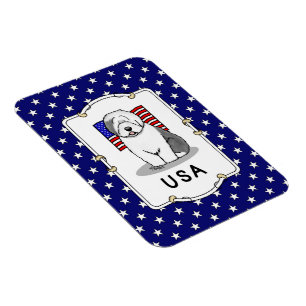 Imán EEUU Bandera Americana Vieja Oveja Inglesa (Gris 1