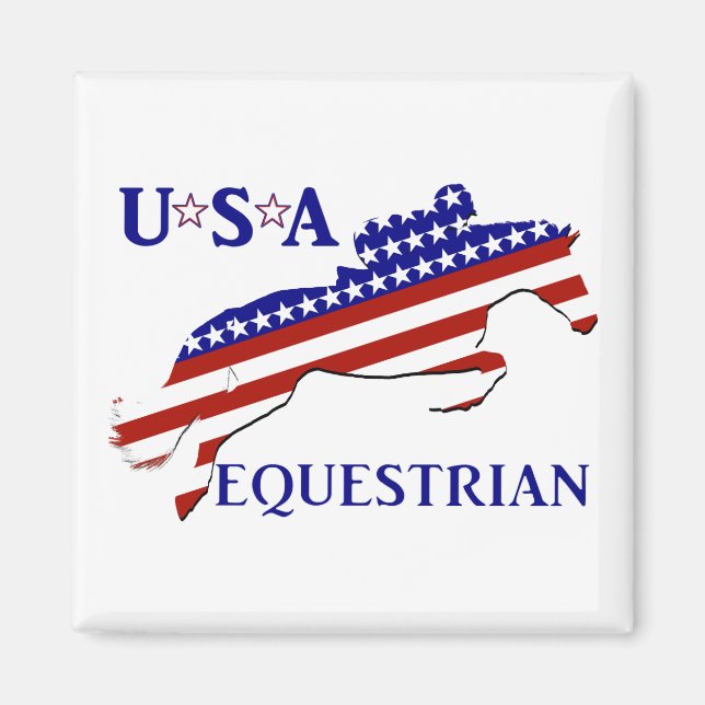 Imán EEUU Patriótico Ecuestre (Frente)