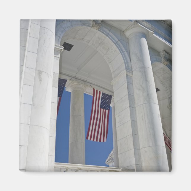 Imán EEUU, VA, Arlington. Las banderas estadounidenses  (Frente)