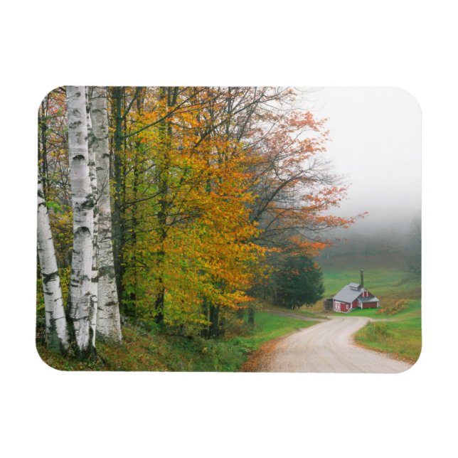 Imán EEUU, Vermont. Casa De Azúcar Cerca De La Ciudad D (Horizontal)