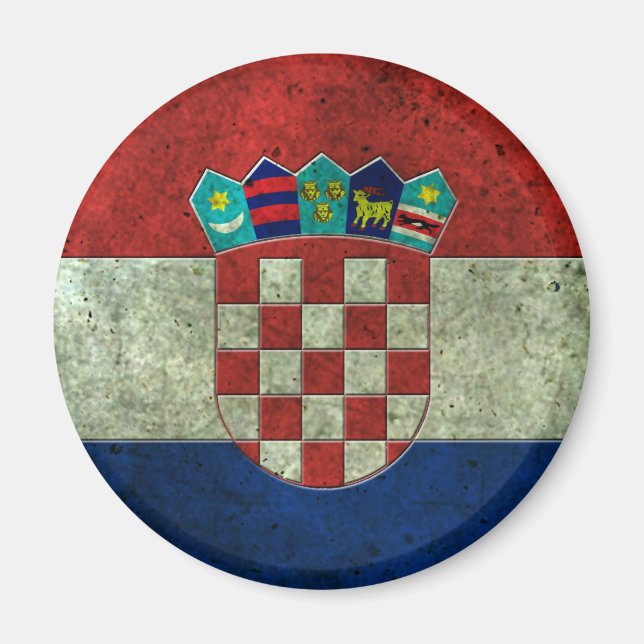 Imán Efecto de acero de edad avanzada de la bandera cro (Frente)