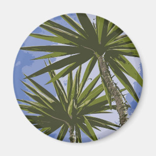 Imán Efecto de pintura de hojas de palma de yuca tropic