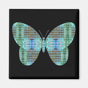 Imán Efecto de vidrio de mariposa joyada