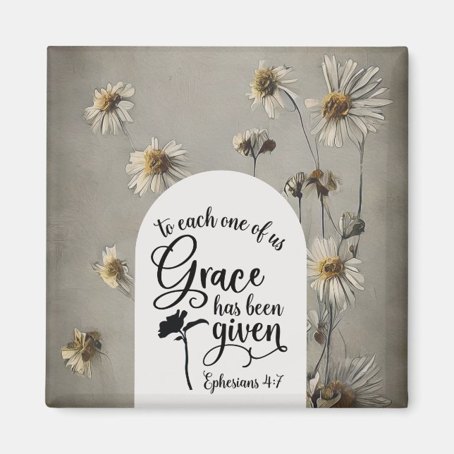 Imán Efesios 4:7 A cada uno de nosotros se le da Biblia (Frente)