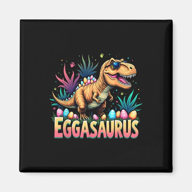 Imán Eggasaurus Pascua Stegosaurus Dinosaurio Niños T (Frente)