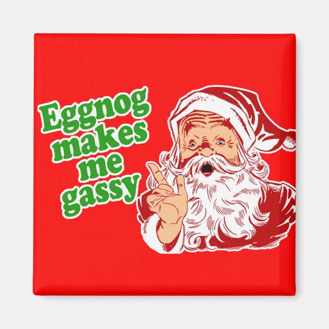 Imán Eggnog hace Santa Fart (Frente)