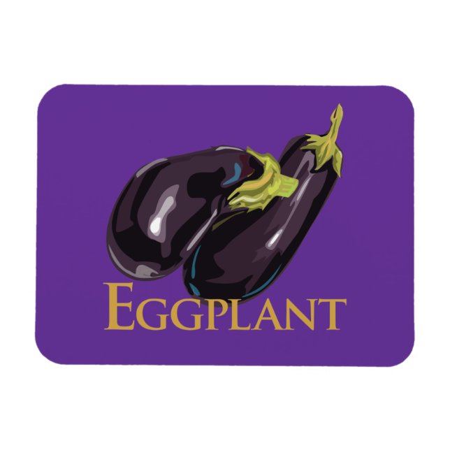 Imán Eggplant Aubgergine (Horizontal)