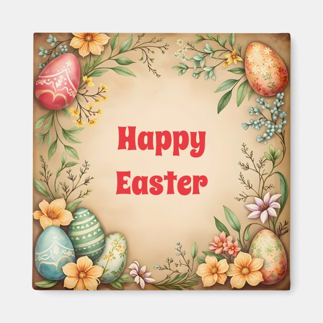 Imán Eggs Easter Vintage Trendy Collection (Frente)