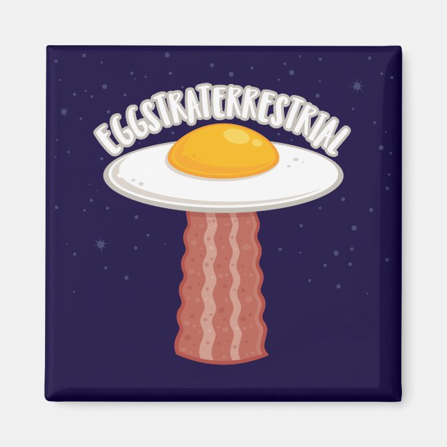Imán Eggstraterrestririal con texto (Frente)