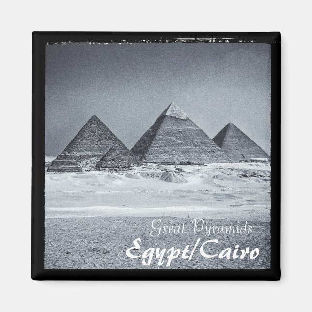 Imán Egipto, El Cairo, Pirámides, Giza (Magnet) (Frente)