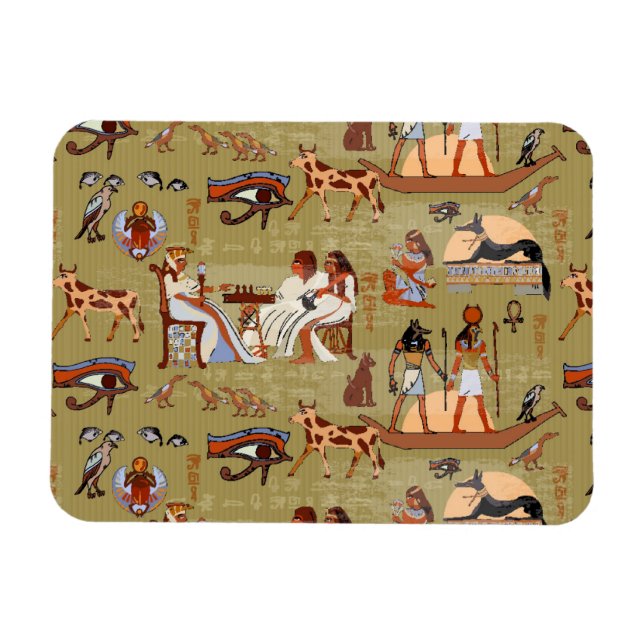 Imán Egipto | Patrón de símbolos (Horizontal)