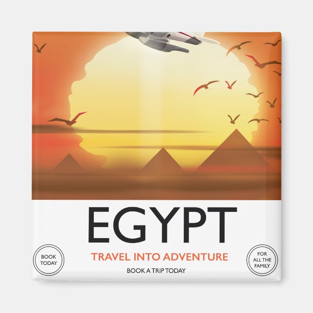 Imán Egipto "Viaja a la aventura" (Frente)