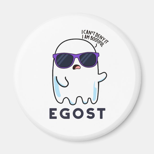 Imán Egost Funny Halloween Ego Ghost Pun (Frente)