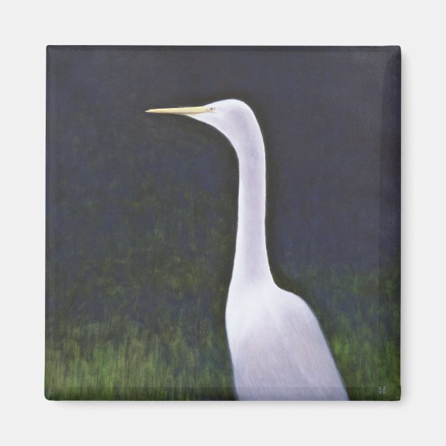 Imán Egret blanco (Frente)