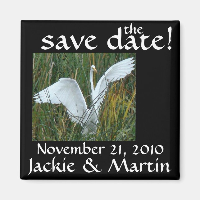 Imán Egret Save the Date Magnet (Frente)