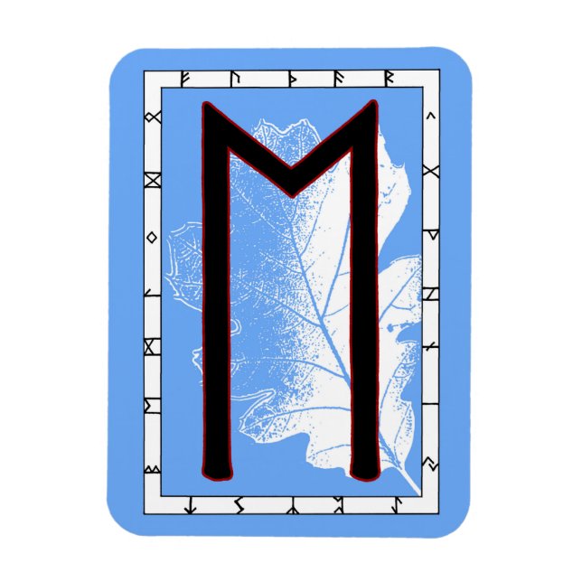 Imán Ehwaz Viking Rune Magnet - ¡Lealtad! (Vertical)