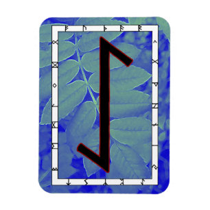 Imán Eihwaz Viking Rune Magnet - ¡Perseverancia Centrad