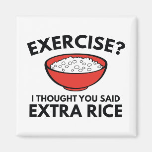 Imán ¿Ejercicio? Arroz adicional