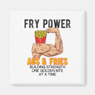 Imán Ejercicio divertido de abdominales con papas frita