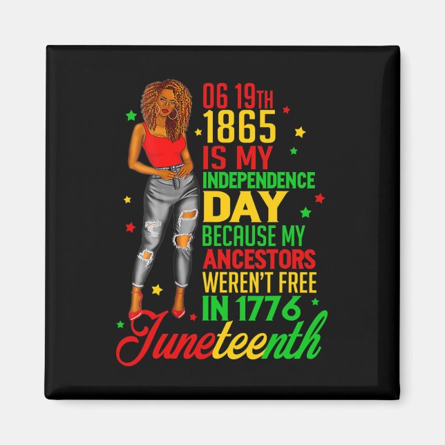Imán El 11 de junio es mi Día de la Independencia Mujer (Frente)