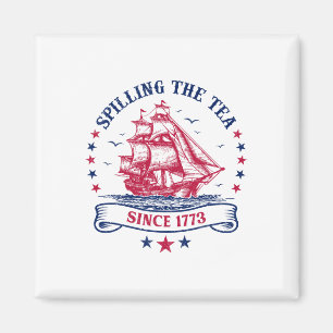 Imán El 4 De Julio Derramando El Tea 1773 Divertido Est