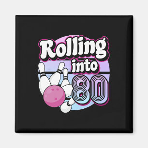 Imán El 80 Bowling 80 cumpleaños