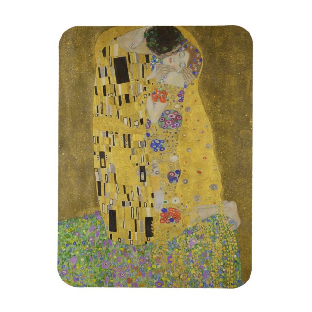 Imán El Abrazo de los Amantes por Gustav Klimt (Vertical)