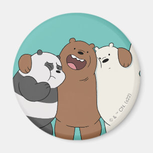 Imán El abrazo del grupo Bare Bears