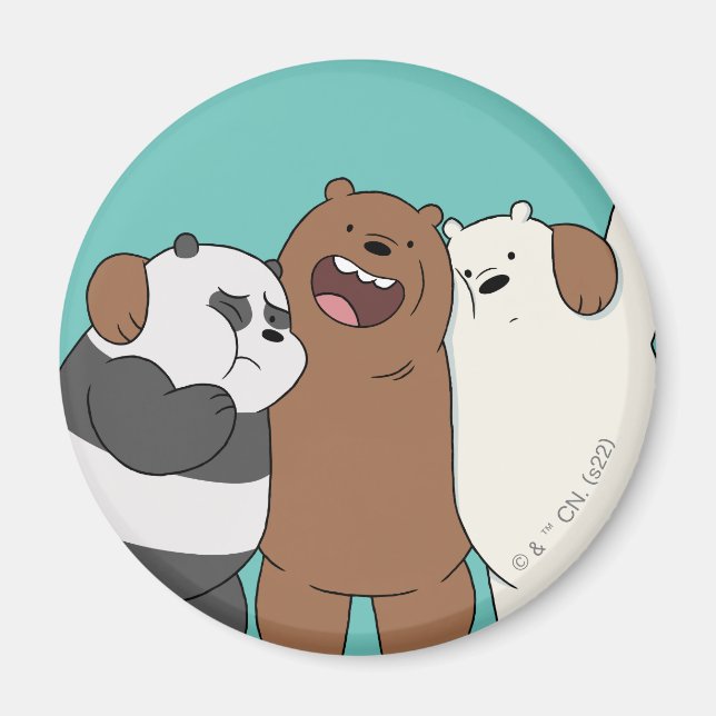 Imán El abrazo del grupo Bare Bears (Frente)