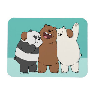 Imán El abrazo del grupo Bare Bears