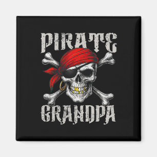 Imán El Abuelo Pirata Jolly Roger Bandera Y Crossbon De