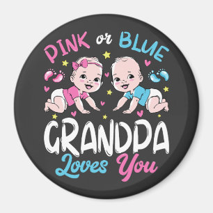 Imán El Abuelo Rosa O Azul Te Ama Círculo